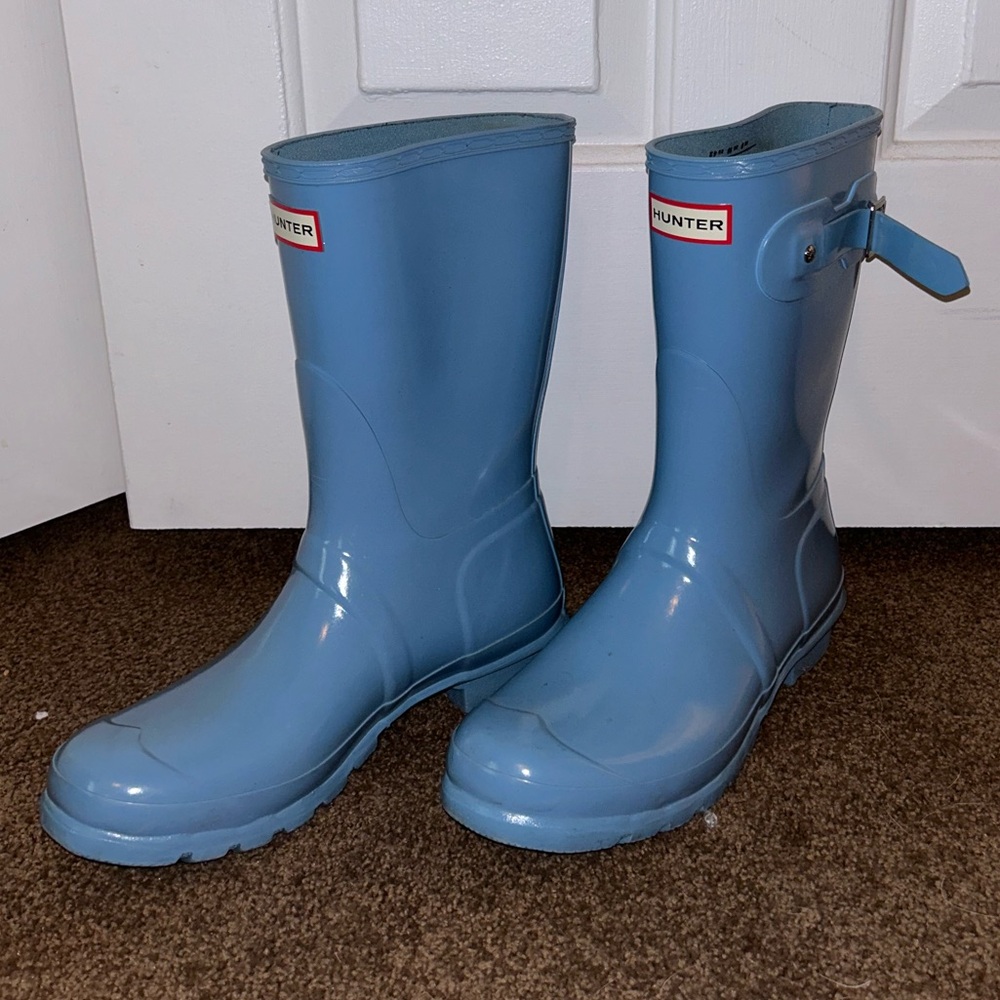Light Blue Carolina Blue Hunter Rain Boots - Picture 3 of 11